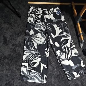 Rachel Zoe Black and White Wide Leg Pants